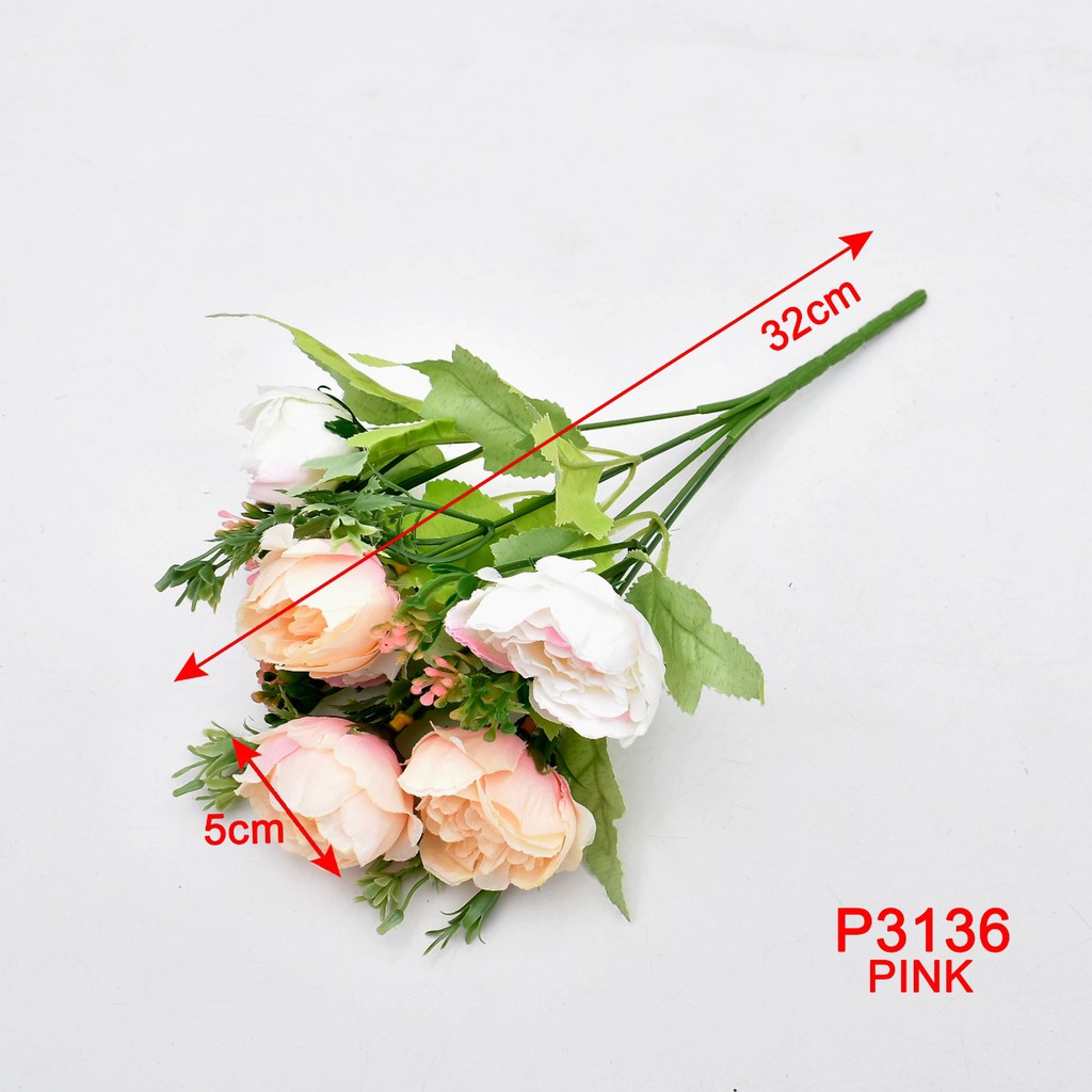 TM99/COD 1 KG BISA 28 PCS BUNGA DEKORASI / BUNGA ARTIFISIAL(1 BUKET 6 KUNTUM BUNGA)P3136-3
