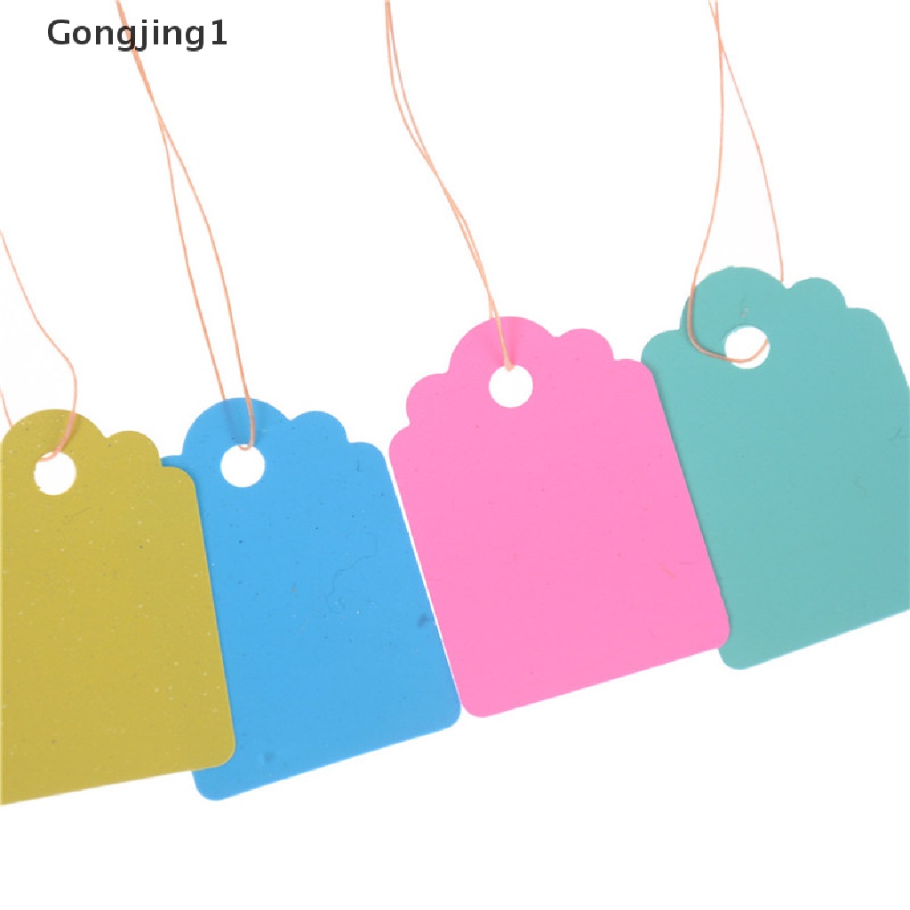 Gongjing1 100Pcs Tag Label Harga 3.5x2.5cm Untuk Garmen / Perhiasan