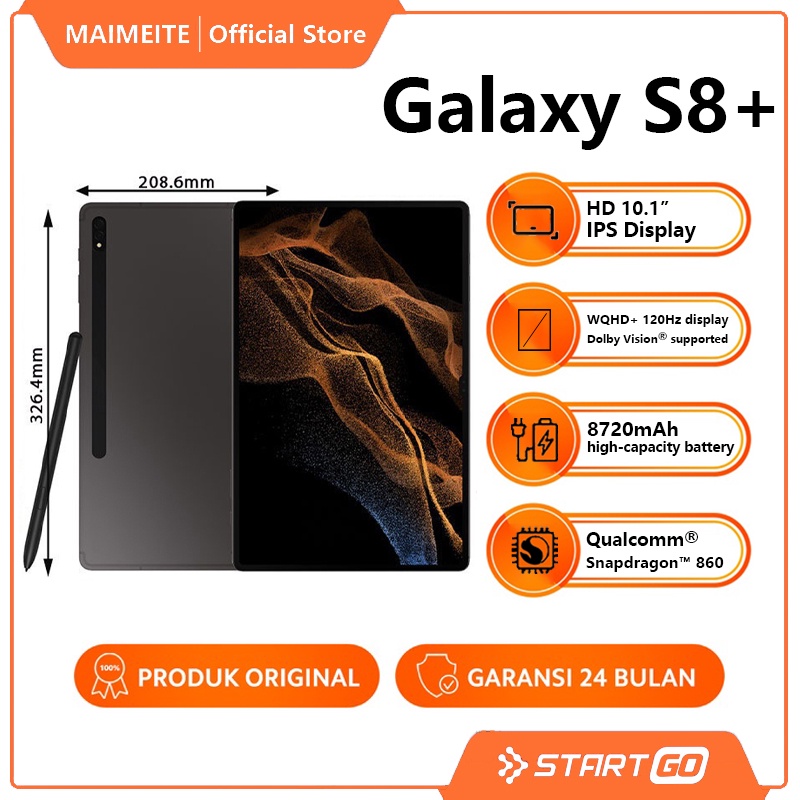 【Bisa COD+ baru】10.1 inch Tablet PC Asli Galaxy Tab S8 S8+ S8 Plus Ultra ROM 12GB+512GB Pendidikan O