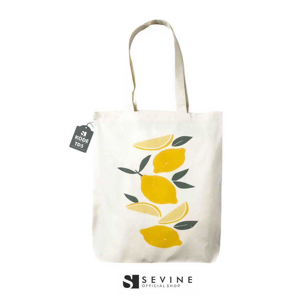 Sevine Totebag Drill Tas Tote Bag Resleting Fashion Wanita Nordic Girly Series - TD