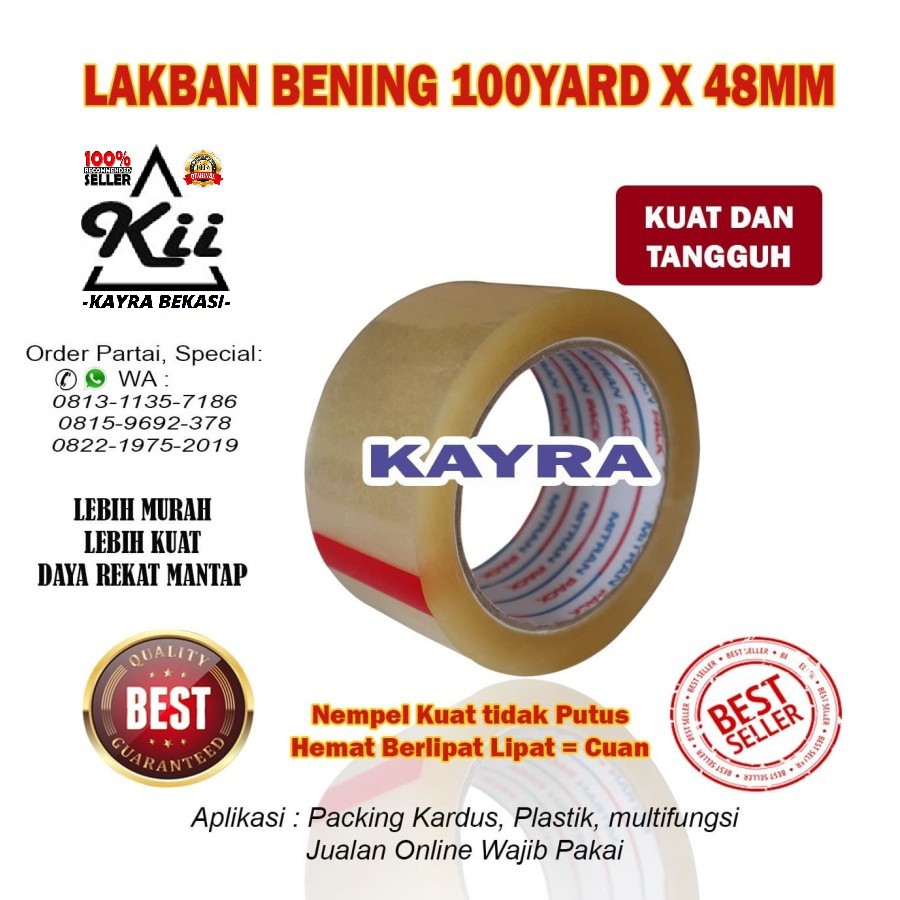 

Mitran Lakban Bening 100 Yard Full x 48mm - Mitran Pack Lakban Bening