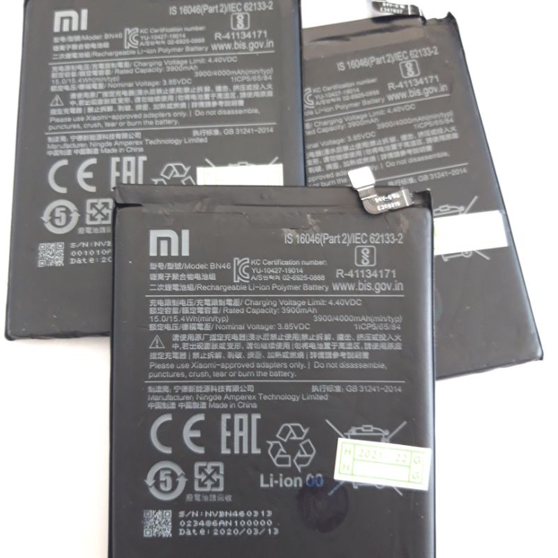 Battery Baterai Redmi 7 Redmi Note 8 BN46 GRADE A Kualitas Ori