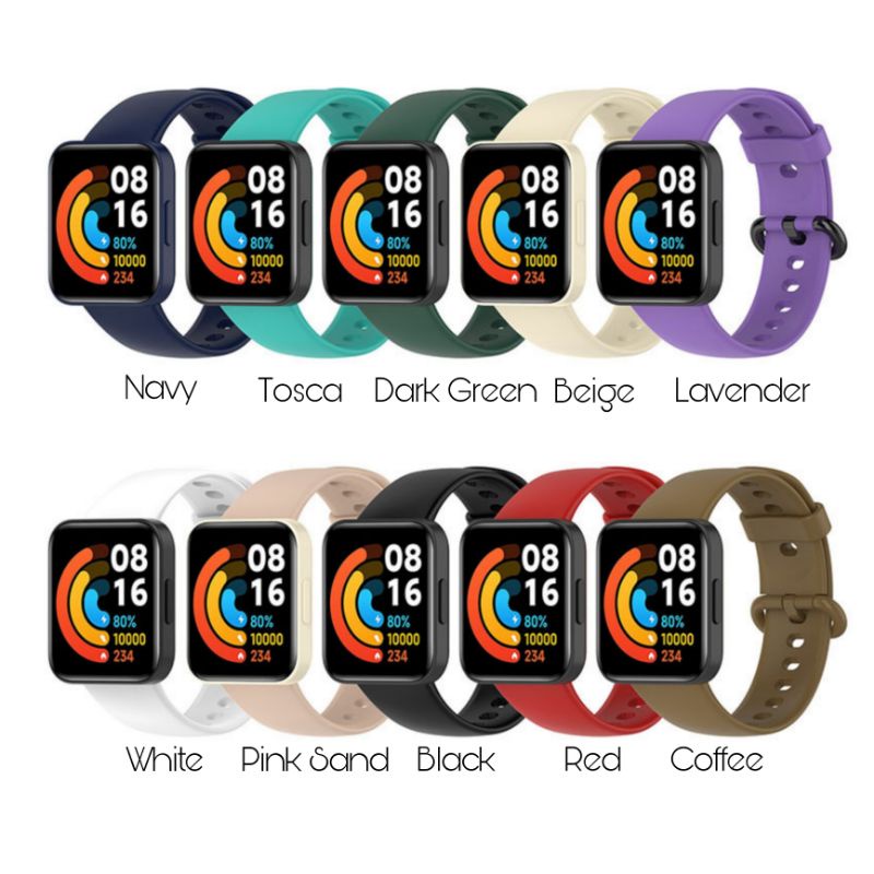 Strap Polos Warna untuk Redmi Watch 2 Lite Compatible Mi Watch Lite