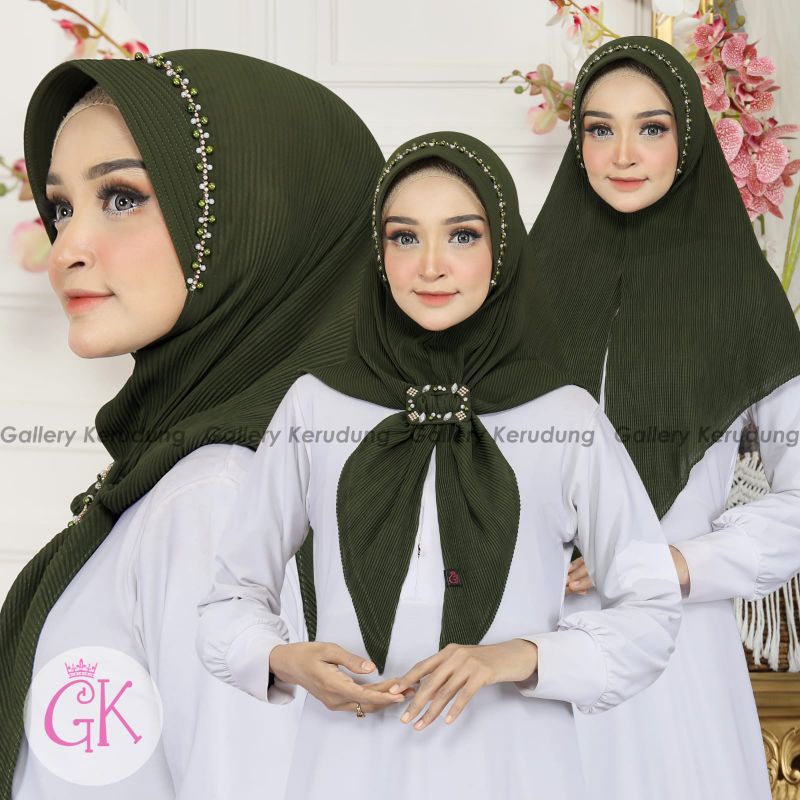 JILBAB PET PLISKET | JILBAB PAYET GESPER SAKIRA | HIJAB INSTAN TERBARU GK
