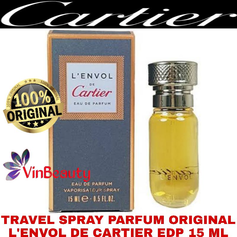 Travel Spray Miniatur Parfum OriginaL L'Envol de Cartier EDP 15 ml For Men Murah