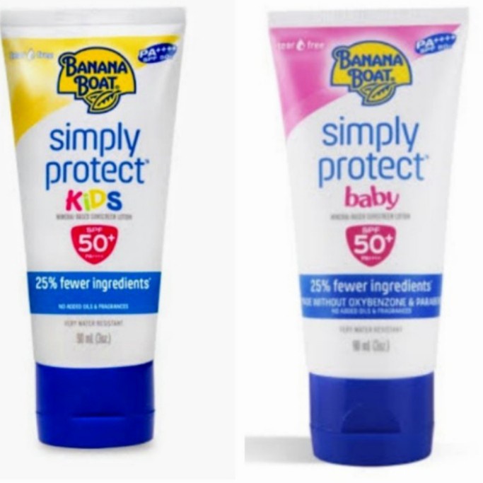 banana boat simply protect spf 50+ baby/kids 90ml