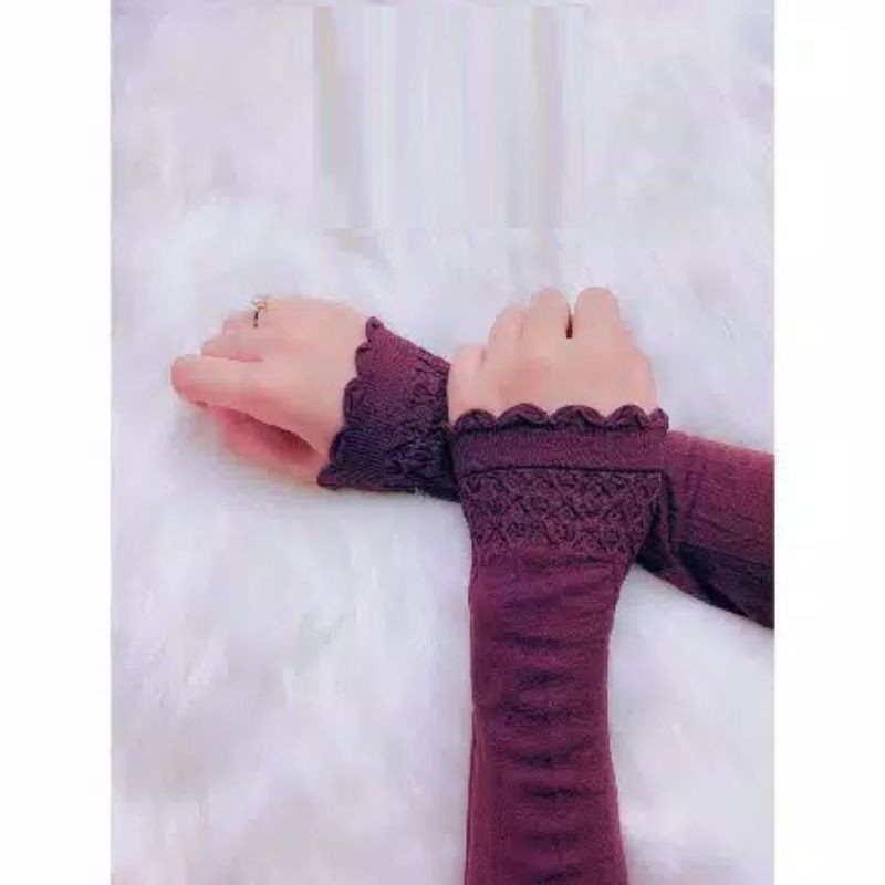 DHS Manset Kerut Hand Sock Sarung Lengan Kerut Fashion Muslim Arm Sleeve
