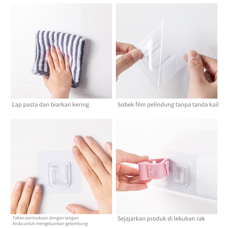 Penjepit Gantungan Sapu Pel Di Dinding / Mop Holder / Moop Broom Holder