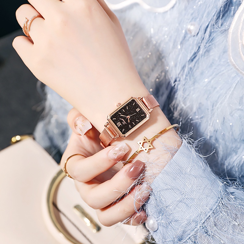 Jam Tangan Wanita A0146 Leisure Small Square Watch