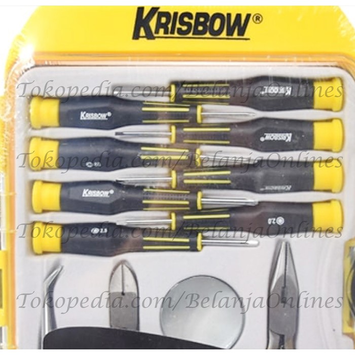freeongkir ORIGINAL KRISBOW SET OBENG PRESISI 12 PCS gratisongkir