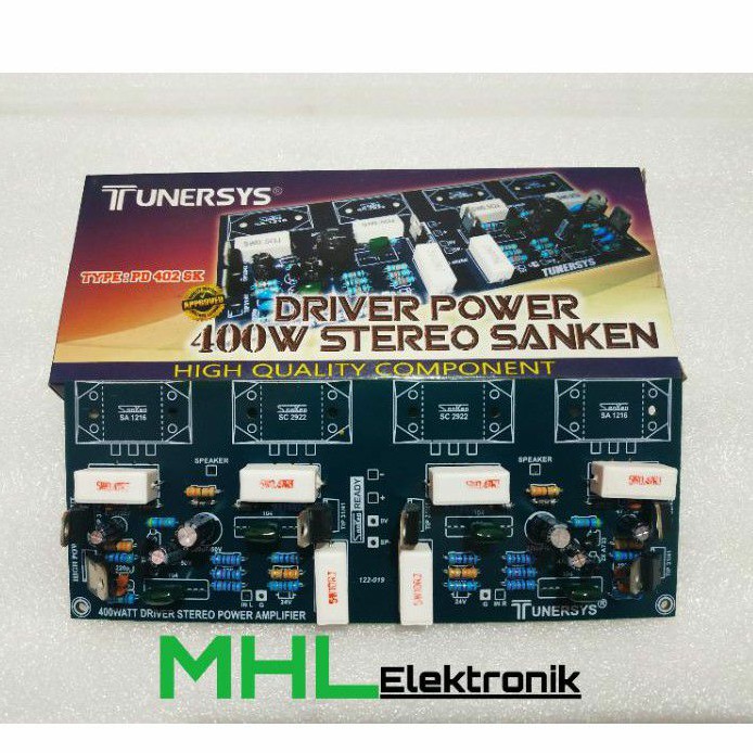 Kit DRIVER Power Amplifier 400 Watt STEREO SANKEN Tunersys Type PD 402 SK