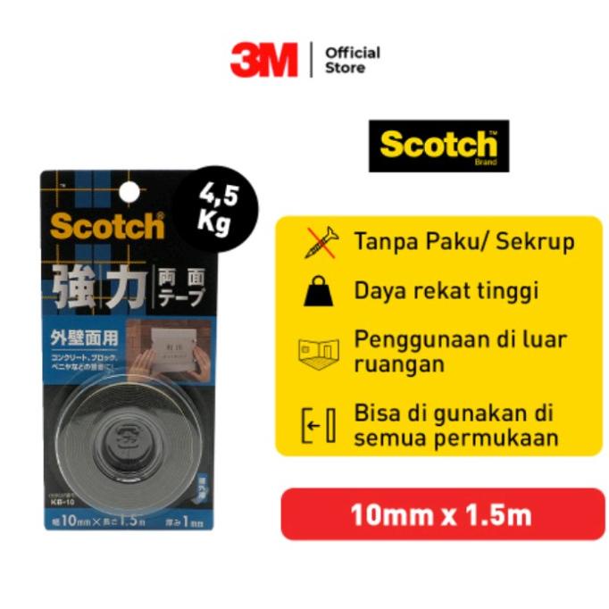 

(BISA COD) 3M SCOTCH KB-10 SUPER STRONG DOUBLE SIDED FOAM TAPES HEMAT Kode 617
