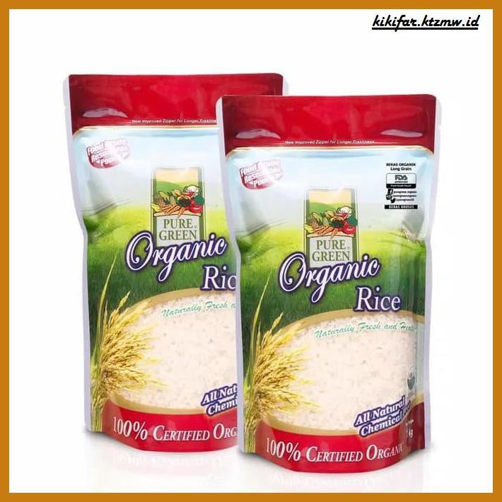 

ANEKA-BERAS- PUREGREEN ORGANIC RICE BERAS ORGANIK WHITE LONG GRAIN PAKET 2 X 1 KG -BERAS-SEHAT.