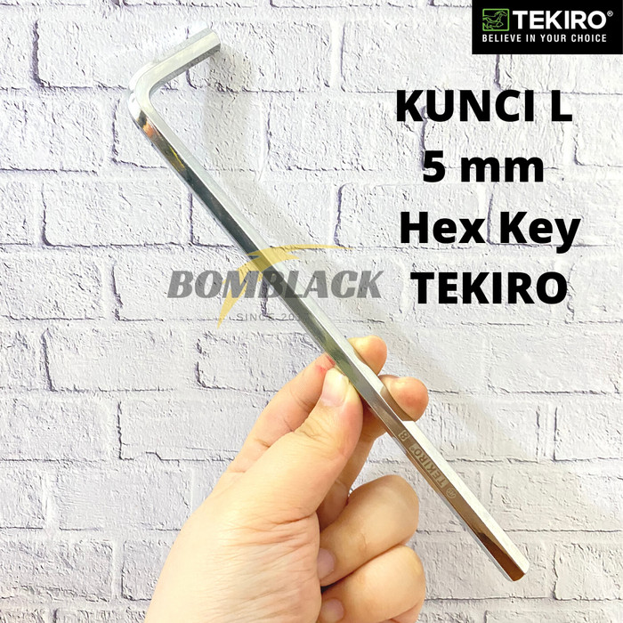 TEKIRO Kunci L 5 mm Panjang Satuan 5mm Hex Key Long