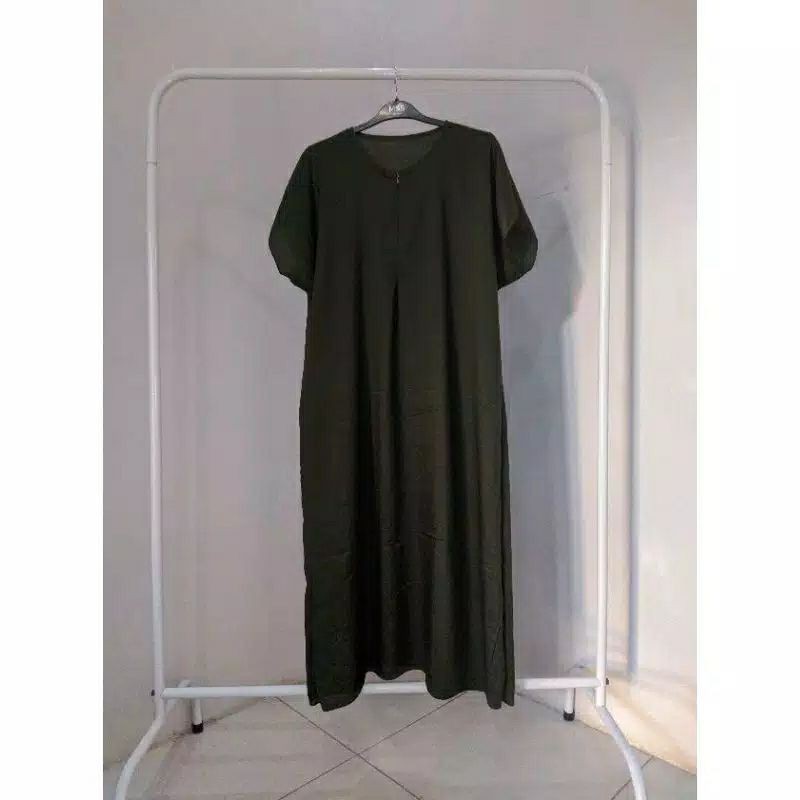BUSUI FRIENDLY DASTER POLOS BUSUI PANJANG SEMATA KAKI RAYON DASTER LONG KEKINIAN-Army