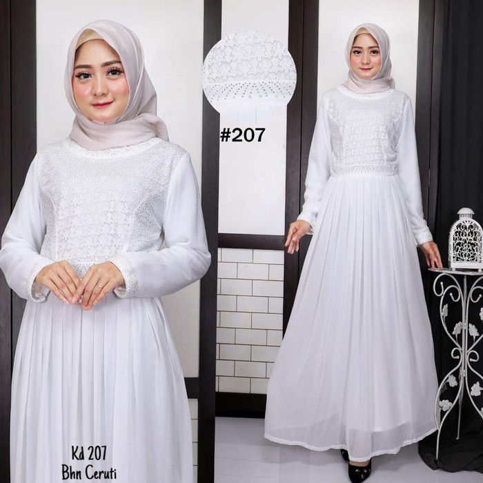 Jual Baju  Gamis Putih  Lebaran  Umroh Haji Baju  Busana 