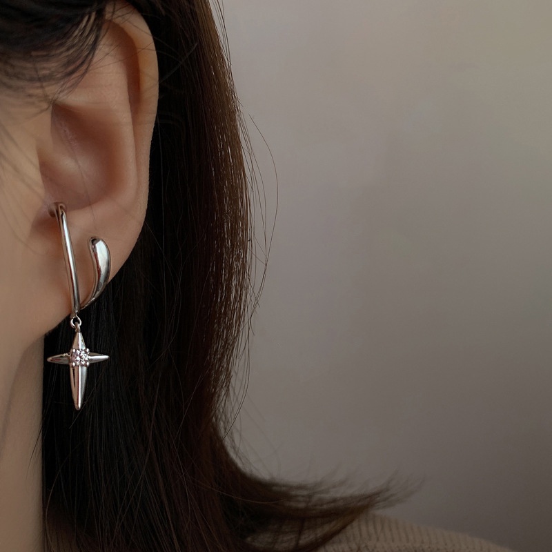 Anting Tusuk Gantung Temperament Hias Berlian Gaya Trendy Untuk Wanita