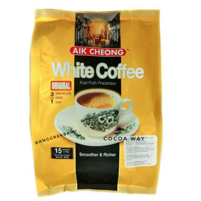 Aik Cheong White Coffee 600gr  Shopee Indonesia