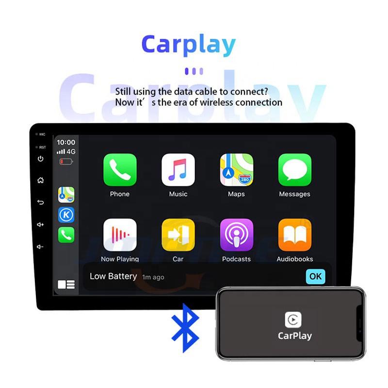 Head unit Android Dual DVR GPS DSP 9 inch Carplay Quad-core  Android 10 Dual DVR front and rear cam