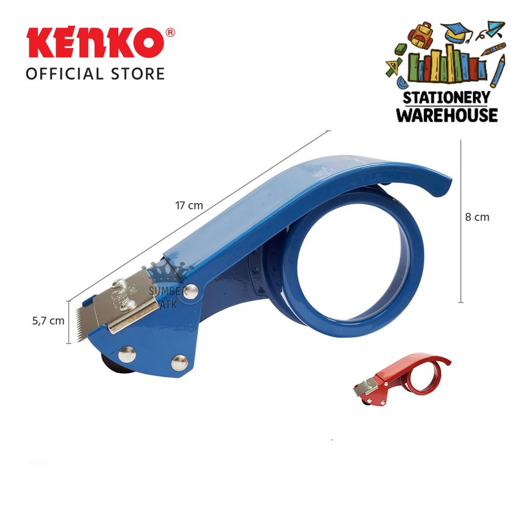 

Tape Dispenser Besi KENKO TDB-2 / Handy Tape dispenser Cutter / Pemotong Lakban ( 2" / 48mm ) - 1PCS