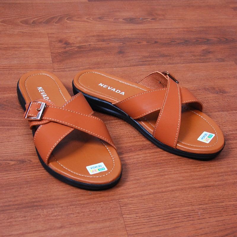 6.6 BIG  SALE !! Sandal nevada wanita/sandal nevada motif silang (NV 02)