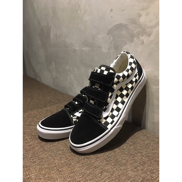Vans Old-Skool Velcro Classic Checkerboard Black / White Original
