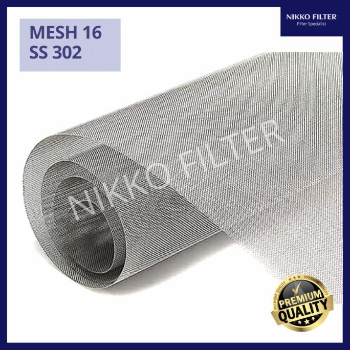 Wiremesh 16 Saringan SS 302 1M / Kawat Nyamuk Wire Mesh Stainless 16