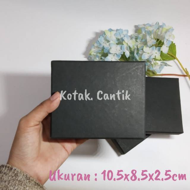 READY Hardbox ukuran 10x8x2 5cm Warna  Hitam  dengan cover  