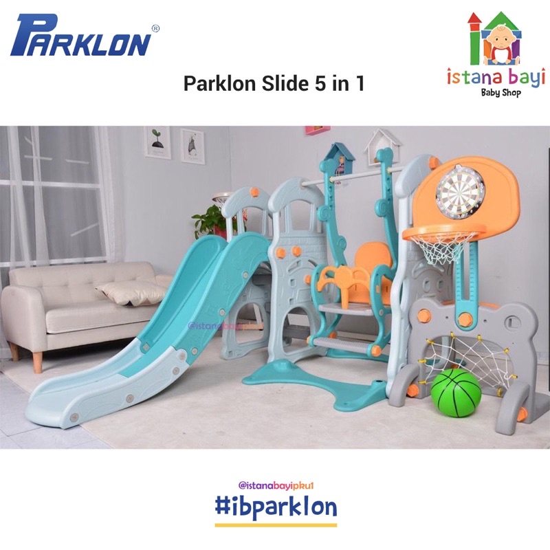 Parklon Fun Slide And Swing 5 in 1 / 3 in 1 / Mainan Perosotan Bayi /Parklon Fun slide Clown