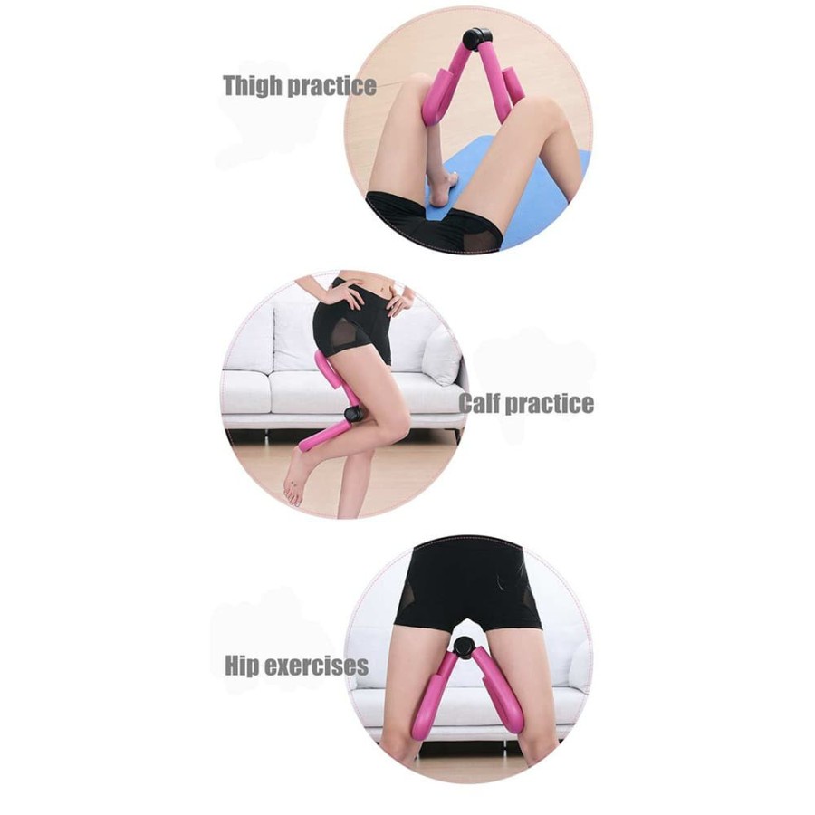 Alat Fitness Otot Paha Kaki Tangan Leg Thigh Waist Arm Muscle Trainer - Pink