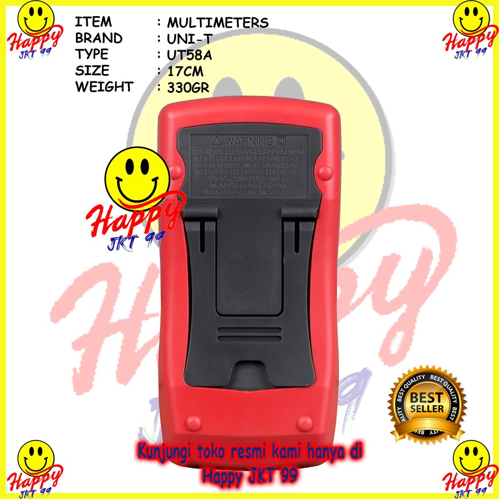 [ HAPPY JKT 99 ] MULTITESTER MULTIMETER AVOMETER VOLTMETER UNI-T 58A UNI T 58 A UT58A UT58 UT 58 DIGITAL