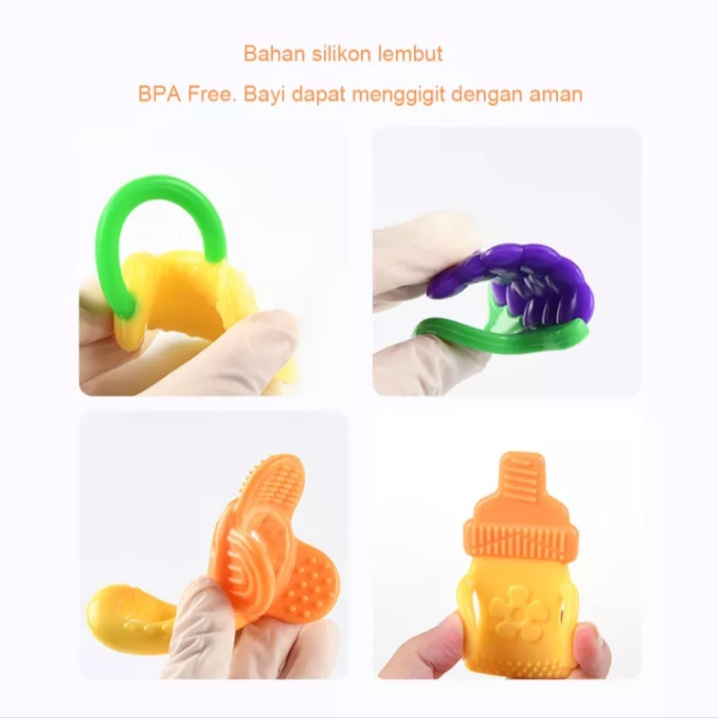 Gigitan Bayi Silicone Mainan Baby Teether Bayi Buah MURAH Perlengkapan Baby Newborn Lucu Aksesoris