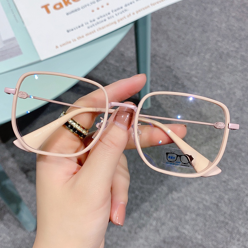 Kacamata Myopia Graded 50 100 150 200 250 300 350 400 450 500 550 600 Bahan Metal Gaya Retro Untuk Pria Dan Wanita