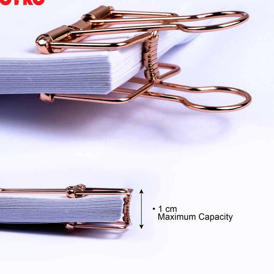 

Model baru - Hollow Binder Clip Klip Penjepit Kertas Joyko Rose Gold RG