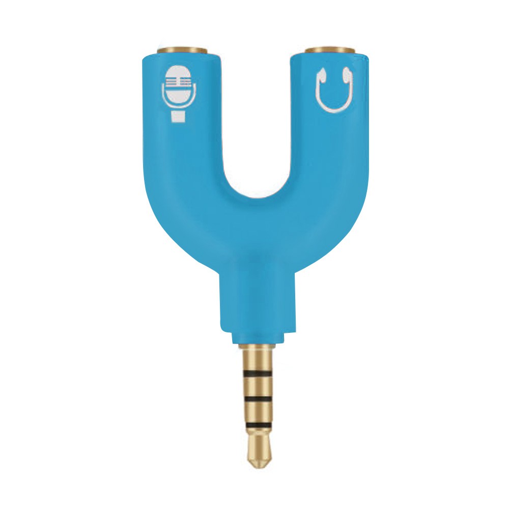 Trend-Audio Splitter U Shape 2in1 Jack 3.5mm to Dual Female Headset + Mic 2 Lubang Colokan Microphon