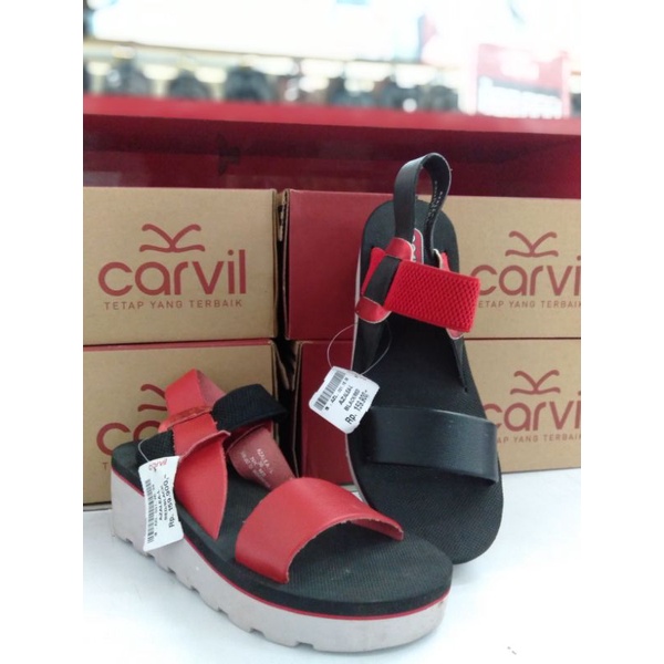CARVIL SANDAL WEDGES WANITA AZALEA-L sendal carvil original