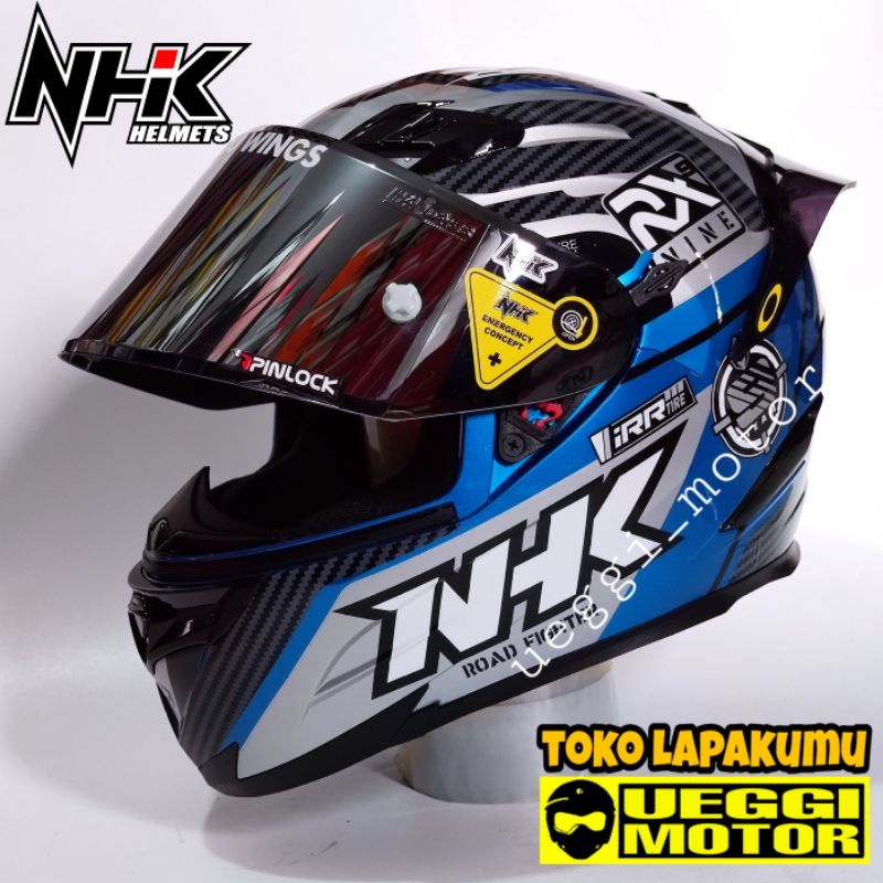 Helm Nhk rx9 fullface flat visor iradium solid Redbull-1