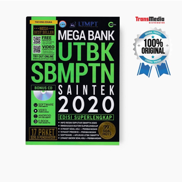 

❤BISA COD❤ Mega Bank UTBK SBMPTN Saintek 2020 (Plus CD)