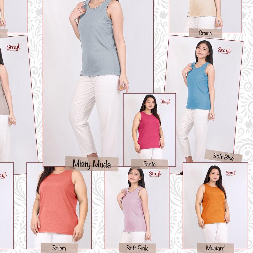 ☼ UCanSee BigSize XXL & AllSize Wanita 20 Warna Singlet Basic Kaos You Can See Jumbo STAYL ✹