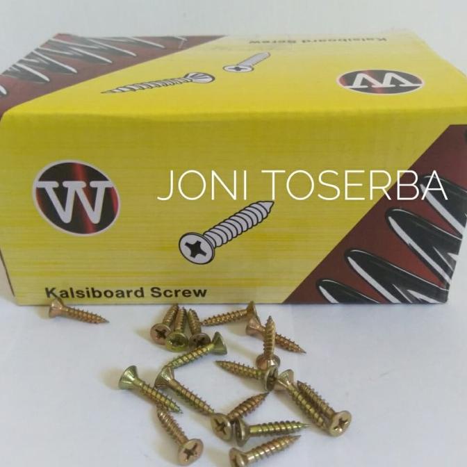 paling diminati] Skrup Sekrup Kalsiboard 6 x 3/4" Kuning 1000 pcs