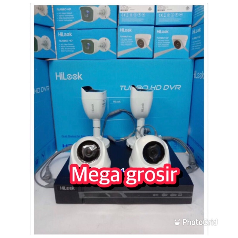 big promo paket cctv hilook 4 kamera / paket cctv 4 chenel hilook komplit tinggal pasang