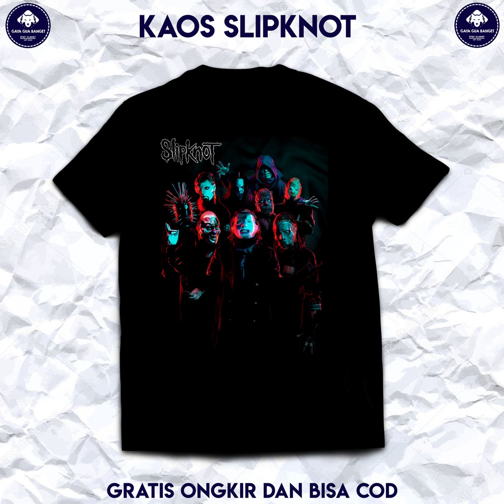 Kaos Baju Band Slipknot. T Shirt Musik Metal Band Slipknot original.