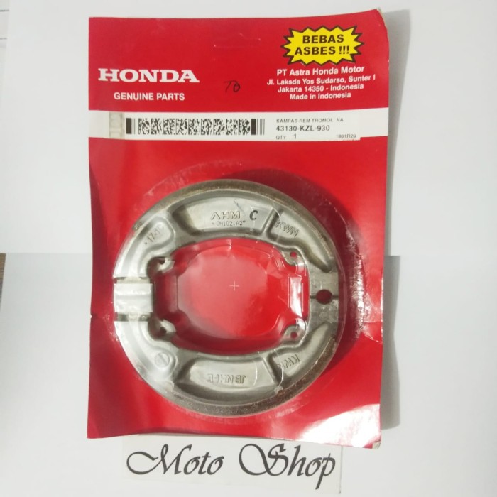 kampas kanvas rem belakang tromol spacy beat vario 125 vario 150 fi original