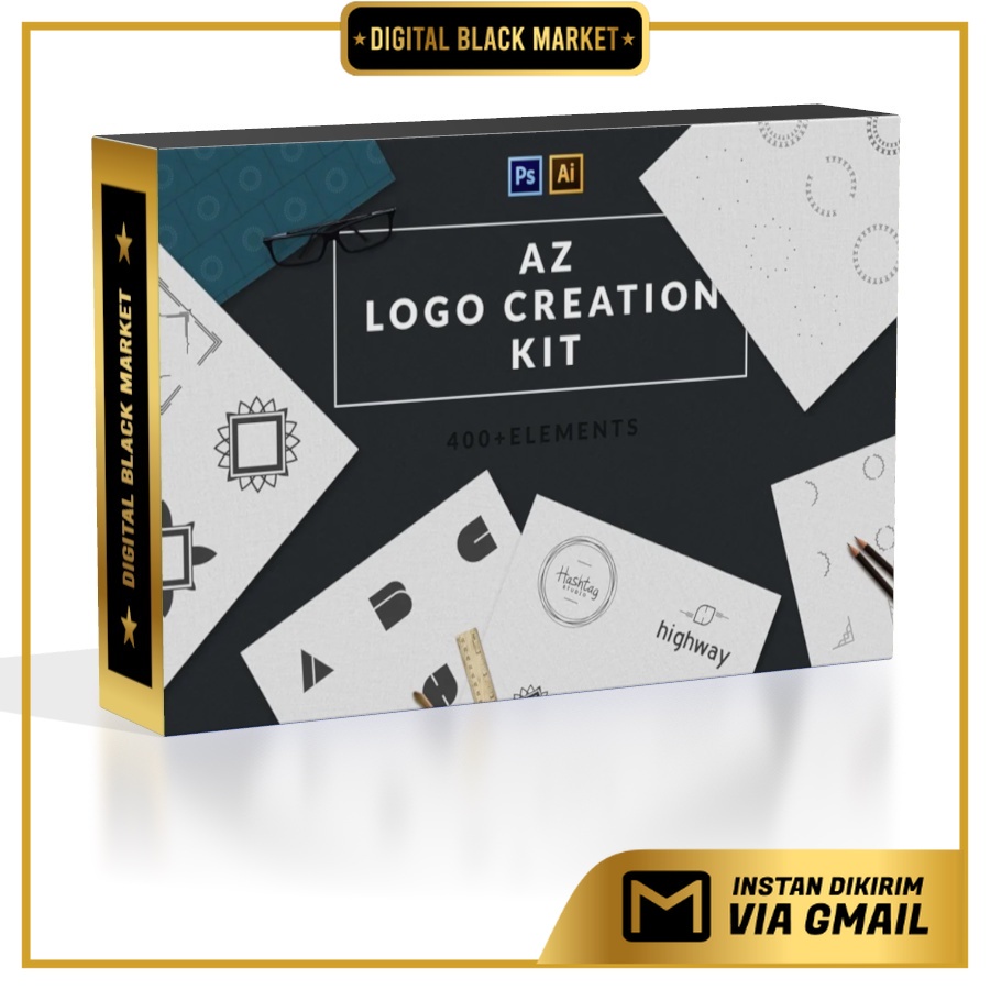 LOGO CREATION KIT  A-Z EDITION - Photoshop &amp; Illustrator