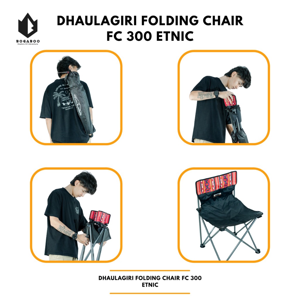 Kursi Lipat Fc 300 etnik - Fc Dhaulagiri 300 - folding chair - kursi gunung - bangku gunung - kursi lipat - kursi hiking