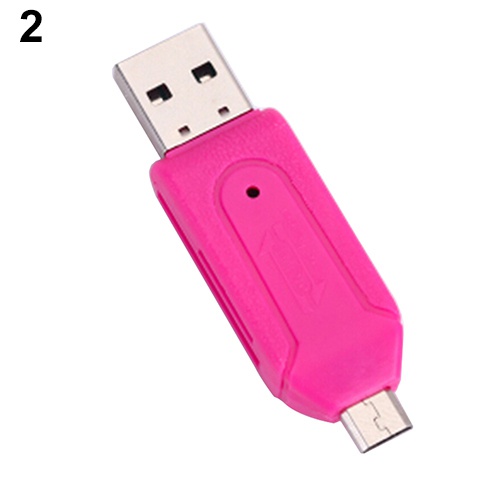 2 in 1 Card Reader OTG Micro USB TF SD Card Universal Untuk PC Phone