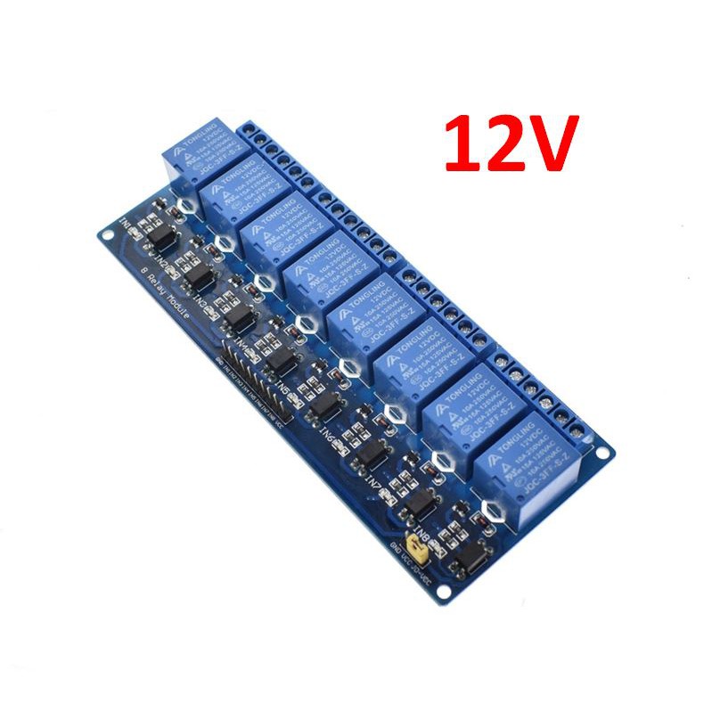 [REL-9011] RELAY MODULE 8 CHANNEL 12V OPTOCOUPLER LOW LEVEL TRIGGER PLC AVR 8CH