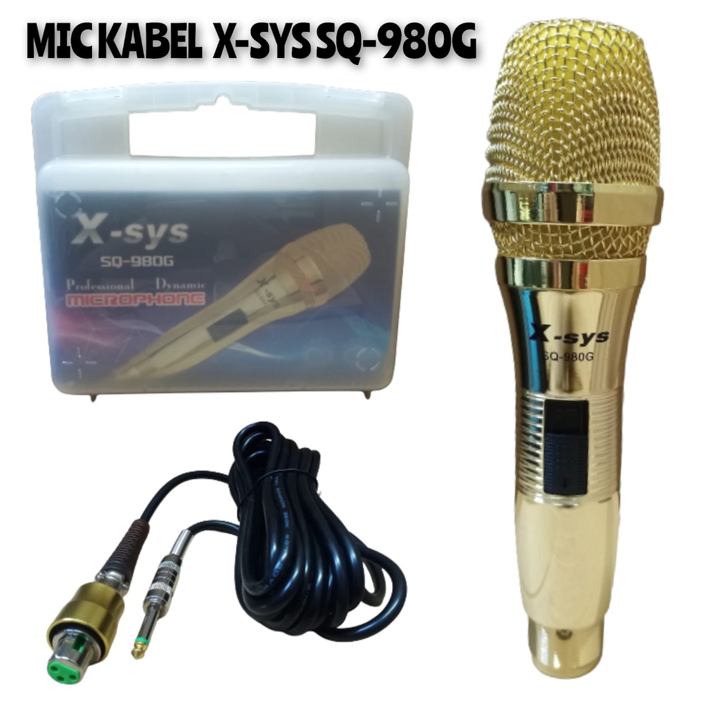MIC KABEL X-SYS SQ 980G PROFESSIONAL DYNAMIC MICROPHONE SQ 980 G