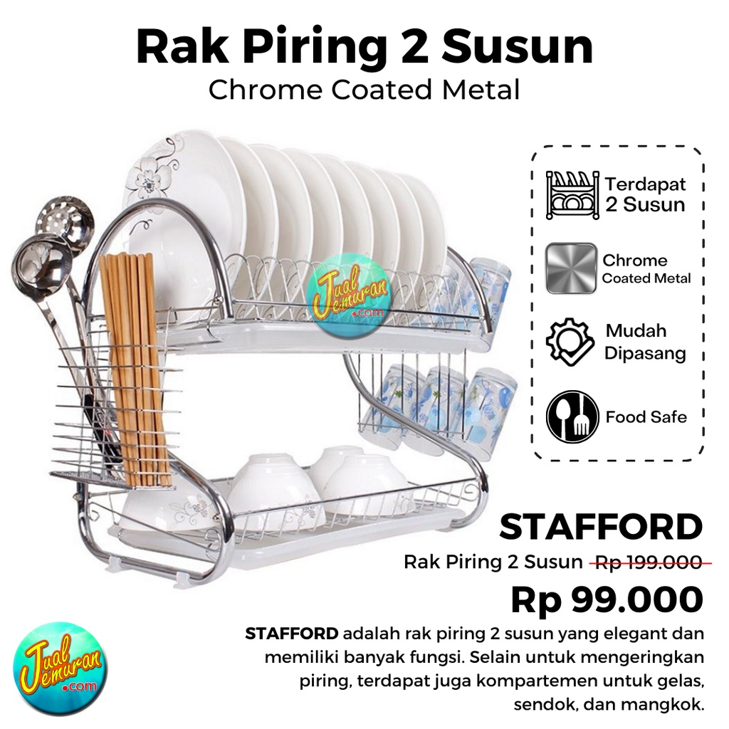 Jual Rak Piring Besi Susun Rak Pengering Piring Wastafel Rak