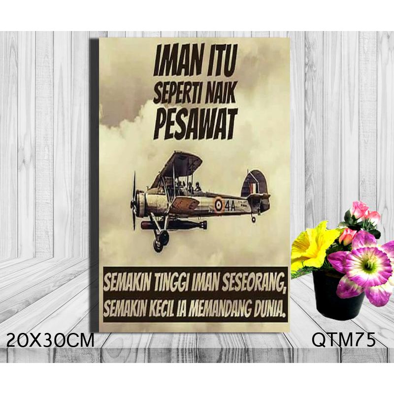 Hiasan Dinding Kamar Cowok Terbuat  Dari Kayu Vintage Dan Poster Dinding Kategori Quotes